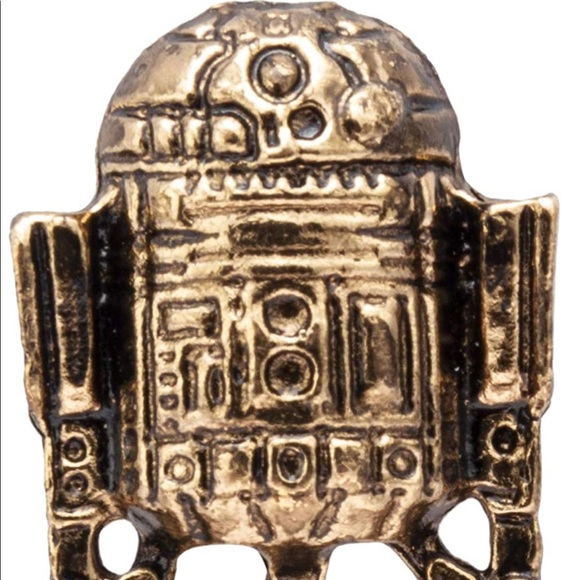 Lapel Pin For Men R2-D2 Badge Gold Brooch - Picture 2 of 3